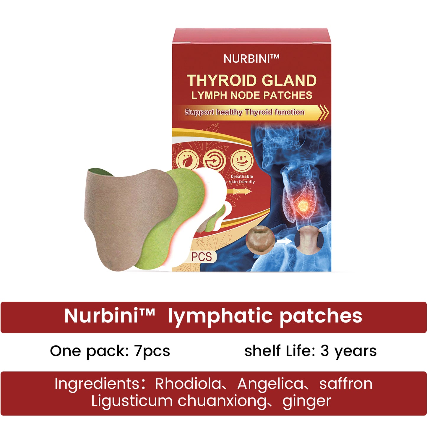 Nurbini™  lymphatic patches - Lymphatic repair, reduce neck and axillary enlargement