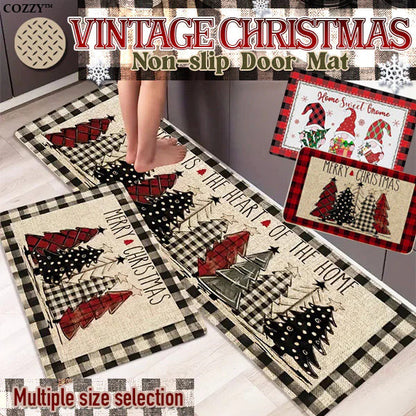 Cozzzzy Vintage Christmas Non-slip Door Mat