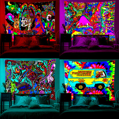 Fluorescent Tapestry / Night Light Tapestry（Abstract, Tapestry Backdrop）