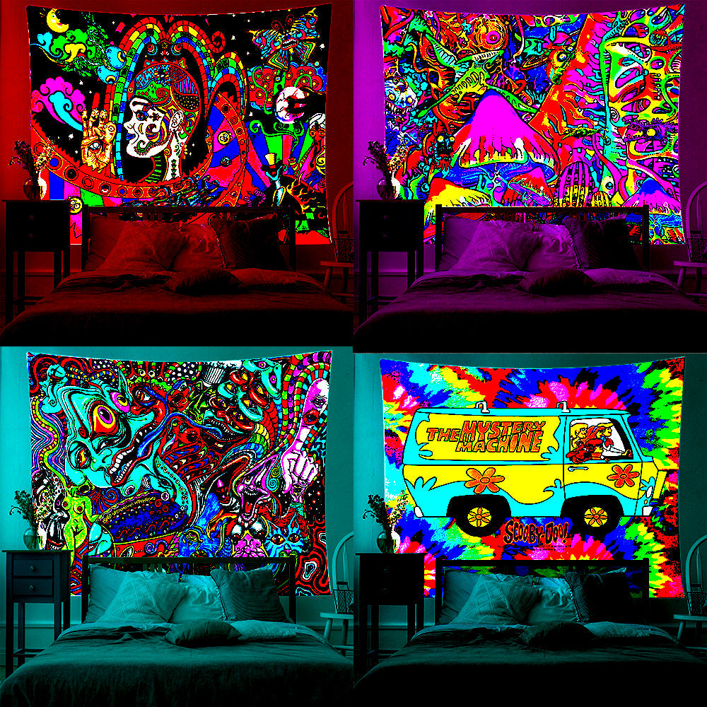 Fluorescent Tapestry / Night Light Tapestry（Abstract, Tapestry Backdrop)