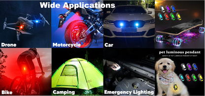 Dobshow™ Strobe light ! Strobe light 7 colors in 1 ,Suitable for cycling/ cars/drones/ outdoor activities