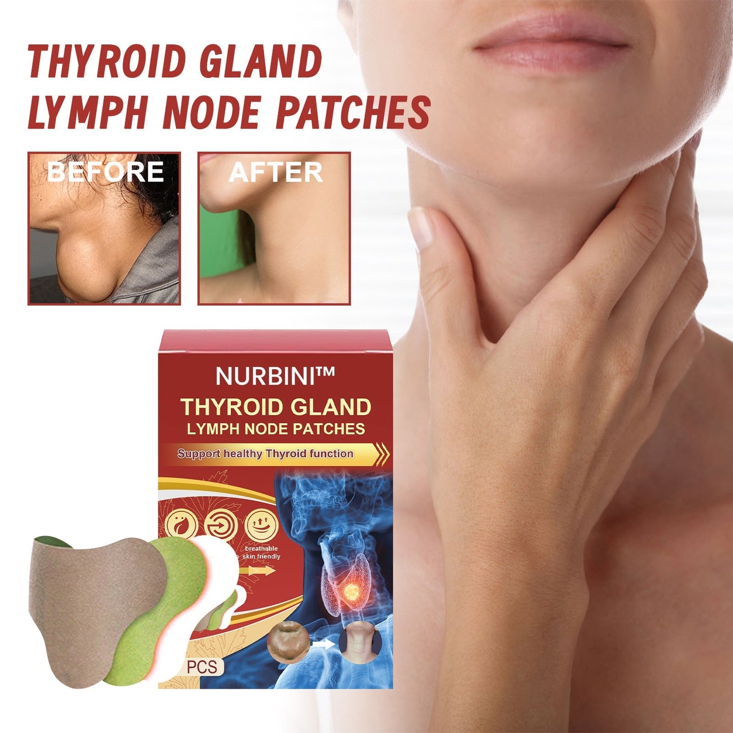 Nurbini™  lymphatic patches - Lymphatic repair, reduce neck and axillary enlargement