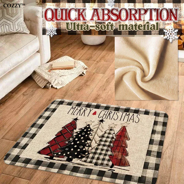 Cozzzzy Vintage Christmas Non-slip Door Mat