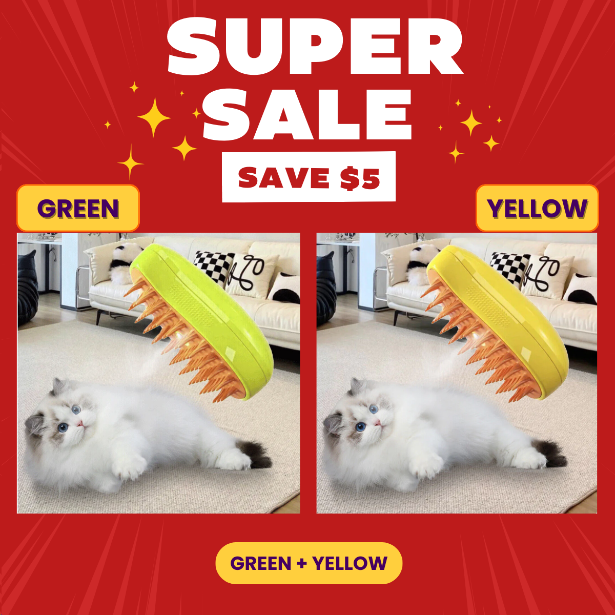 🔥Hot Sales 🔥Steamy Cat Brush