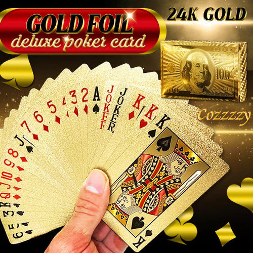 Cozzzzy™ Gold Foil Deluxe Poker Card