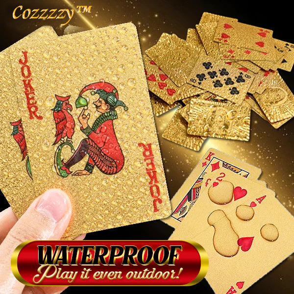 Cozzzzy™ Gold Foil Deluxe Poker Card