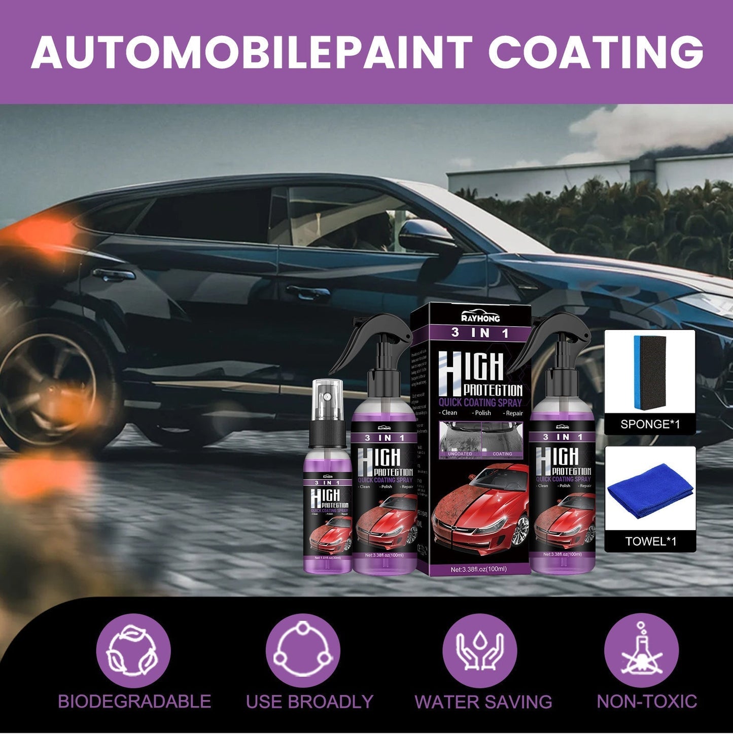 Dobshow™ 3-in-1 High Protection Car Spray