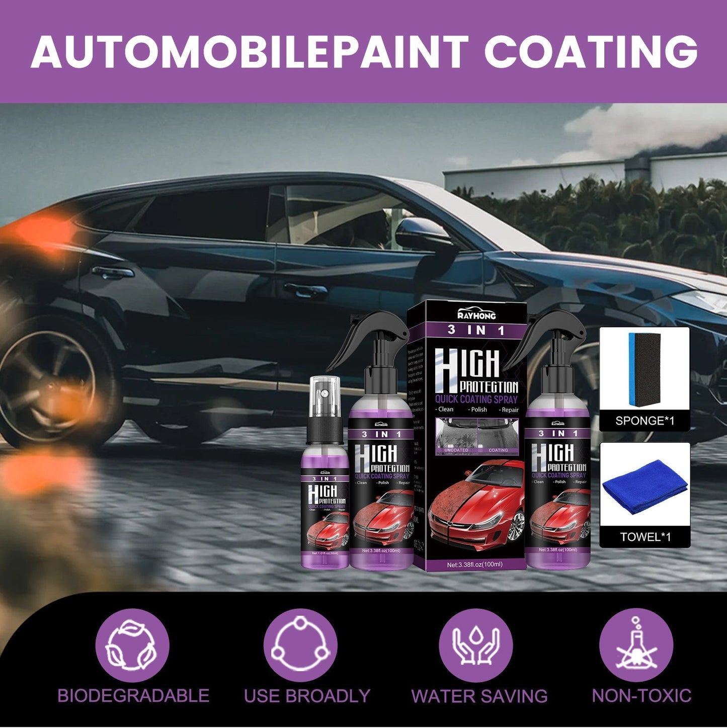 Dobshow™ 3-in-1 High Protection Car Spray