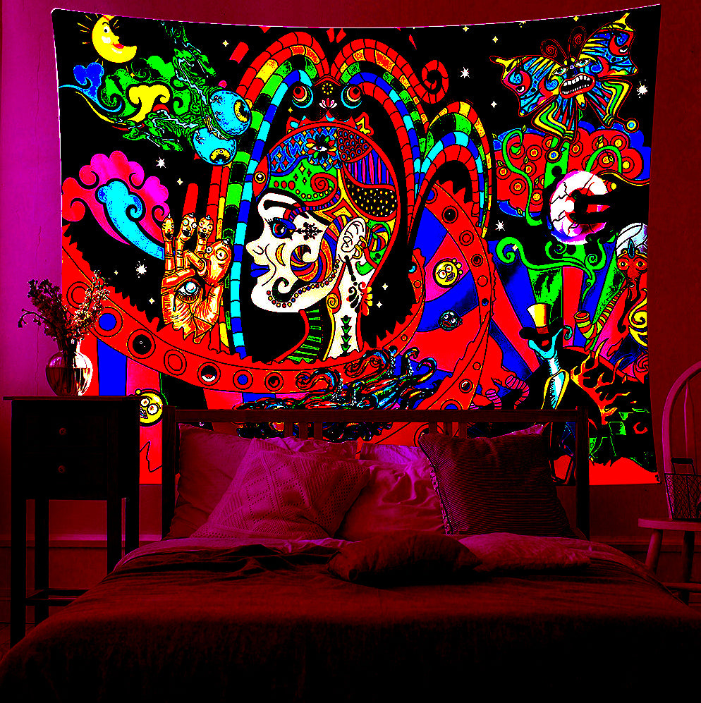 Fluorescent Tapestry / Night Light Tapestry（Abstract, Tapestry Backdrop）