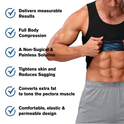 Multi-functional Male Breast Compression Tank: Instant Chest Firming