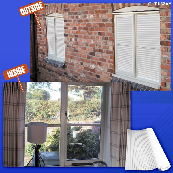 Cozzzzy One-Way Imitation Blinds Privacy Window Cover